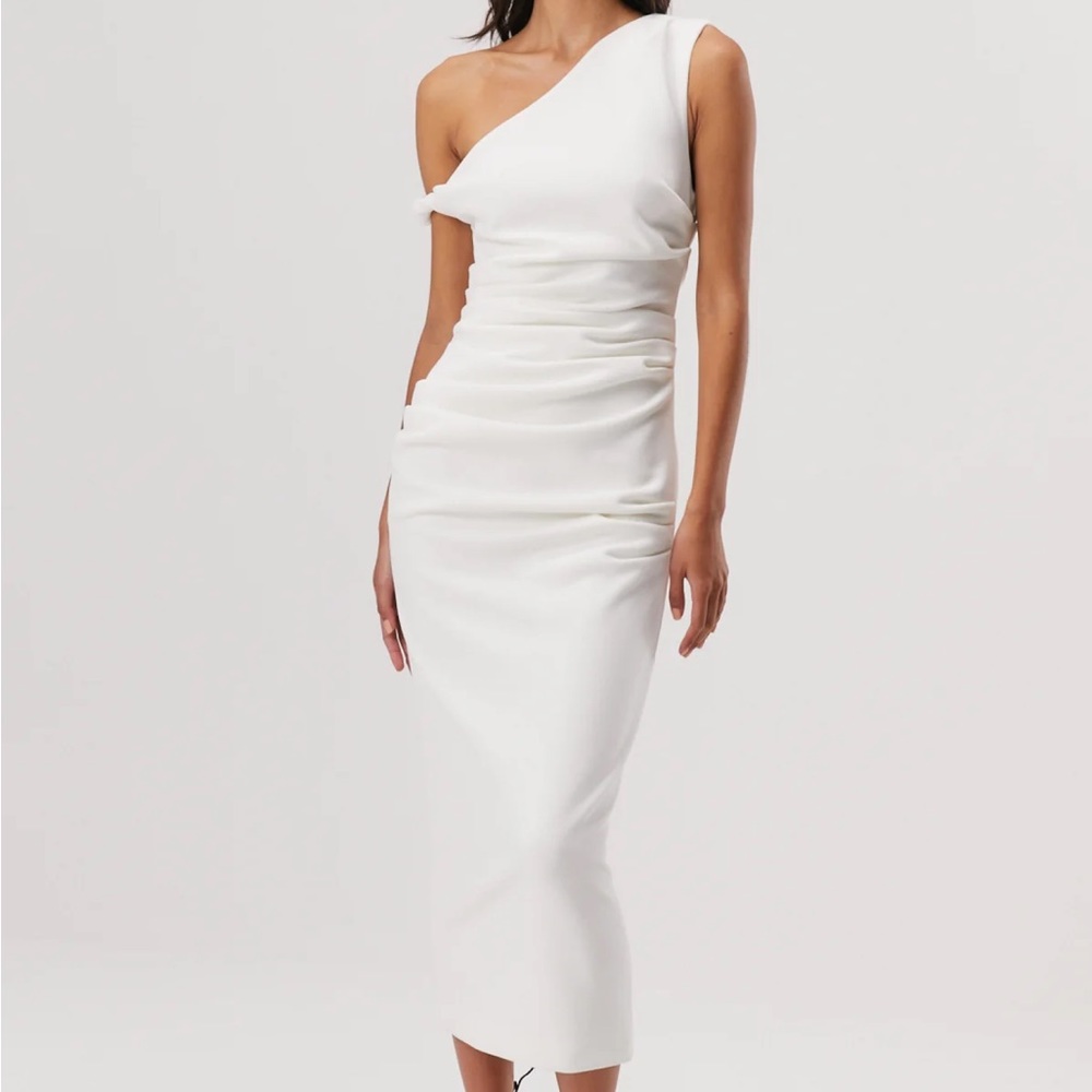 Misha ALASKA OFF SHOULDER MIDI DRESS NWOT